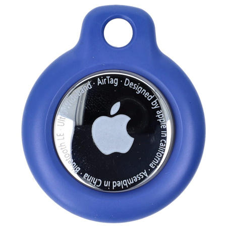 Etui Bizon Case Locator Keychain do Apple AirTag, niebieskie