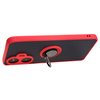 Etui z uchwytem na palec Bizon Case Hybrid Ring do Realme C55, przydymione z czerwoną ramką