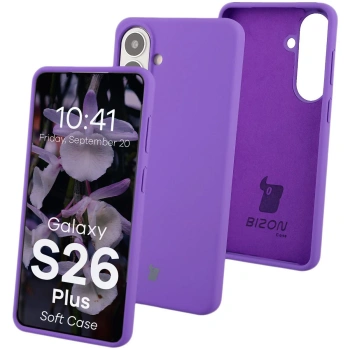 Silikonowe etui Bizon Soft Case do Galaxy S26 Plus, fioletowe