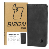 Etui z klapką Bizon Case Pocket Pro do Galaxy A35 5G, czarne