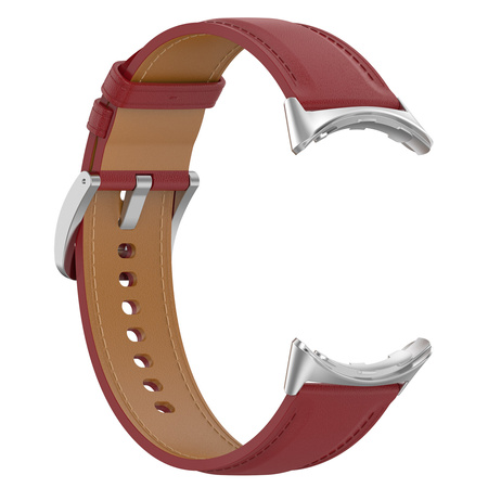 Skórzany pasek Bizon Strap Watch Casual 41 mm do Pixel Watch 3/Watch 2/Watch 1, burgundowy