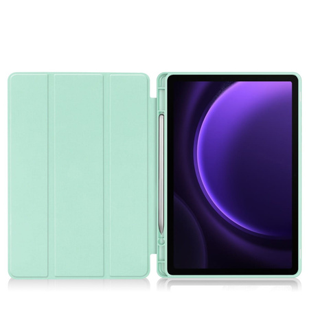 Etui Bizon Case Tab Lizard do Galaxy Tab S10 Lite / S10 FE / S9 / S9 FE, miętowe