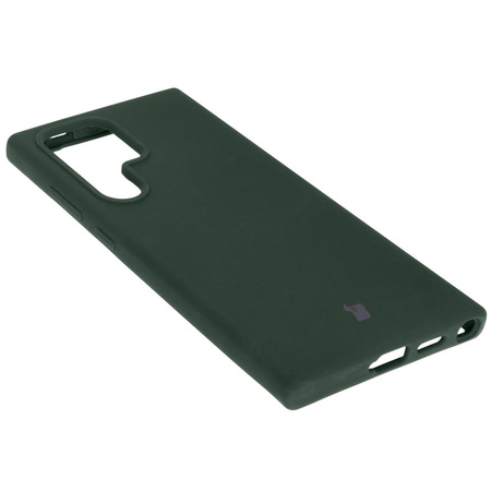 Silikonowe etui Bizon Soft Case do Galaxy S24 Ultra, ciemnozielone