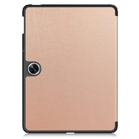 Etui Bizon Case Tab Croc do Oppo Pad Neo, różowozłote