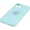 Etui Bizon Case Silicone Ring do iPhone 12 Pro Max, turkusowe