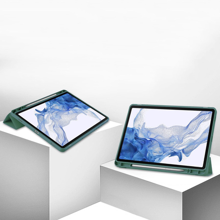 Etui Bizon Case Tab Lizard do Galaxy Tab S9, ciemnozielone