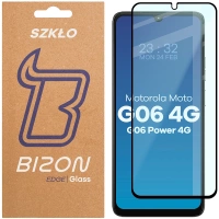 Szkło hartowane Bizon Glass Edge 2 do Motorola Moto G06 4G / G06 Power 4G, czarna ramka