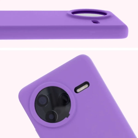 Silikonowe etui Bizon Soft Case do Xiaomi POCO F7 Pro, fioletowe