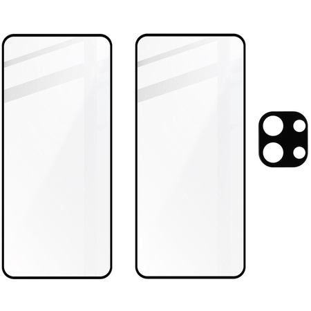 2x Szkło + szybka na aparat BIZON Edge 2 Pack do Xiaomi Redmi Note 13 4G