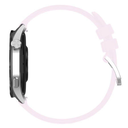 Pasek silikonowy do smartwatcha, Bizon Strap Watch Silicone Pro T, Quick Release 18 mm, pudrowy róż
