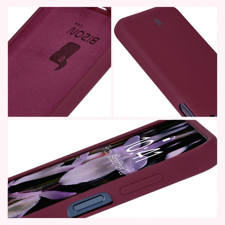 Silikonowe etui Bizon Soft Case do Galaxy M35 5G, ciemnofioletowe