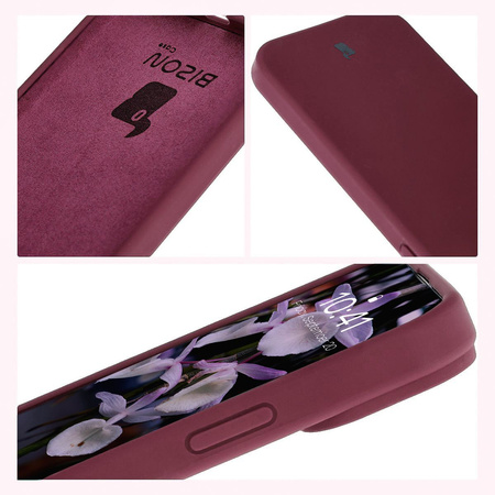 Silikonowe etui Bizon Soft Case do iPhone 15 Plus, ciemnofioletowe