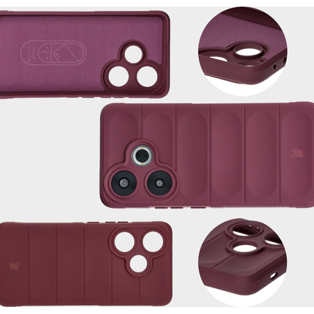 Pancerne etui Bizon Case Tur do Xiaomi Poco F6, burgundowe