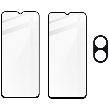 2x Szkło + szybka na aparat BIZON Edge 2 Pack do Oppo A38 4G