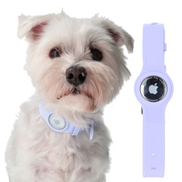 Etui Bizon Case Locator Pets do Apple AirTag, jasnofioletowe