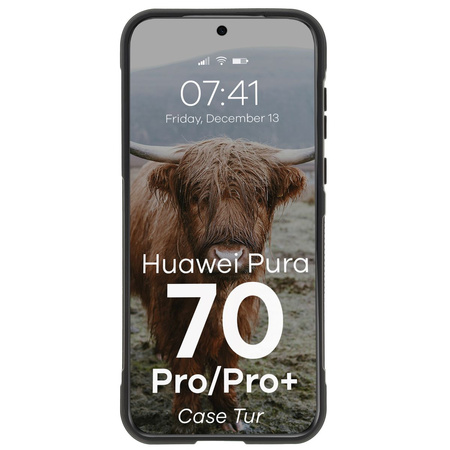 Pancerne etui Bizon Case Tur do Huawei Pura 70 Pro / Pro+, czarne