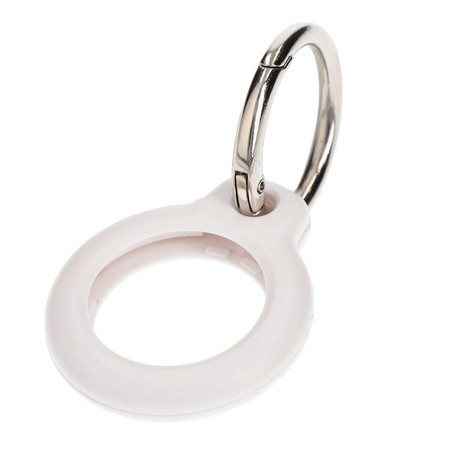 Etui Bizon Case Locator Keychain do Apple AirTag, białe