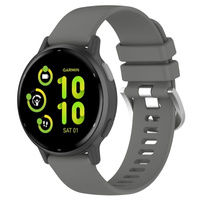 Pasek silikonowy do smartwatcha, Bizon Strap Watch Silicone Pro T, Quick Release 20 mm, szary