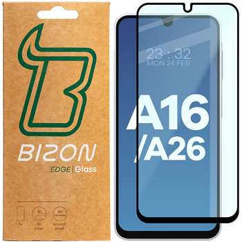 Szkło hartowane Bizon Glass Edge 2 do Galaxy A16 / A26 5G, czarna ramka