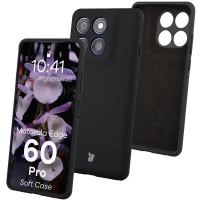 Silikonowe etui Bizon Soft Case do Motorola Edge 60 Pro, czarne