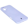 Silikonowe etui z pierścieniem magnetycznym Bizon Case Silicone Magnetic do iPhone 16 Plus, jasnofioletowe