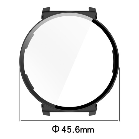 Etui ze szkłem do zegarka Bizon Case Watch Adamo do Huawei Watch GT 5 Pro 42 mm, czarne