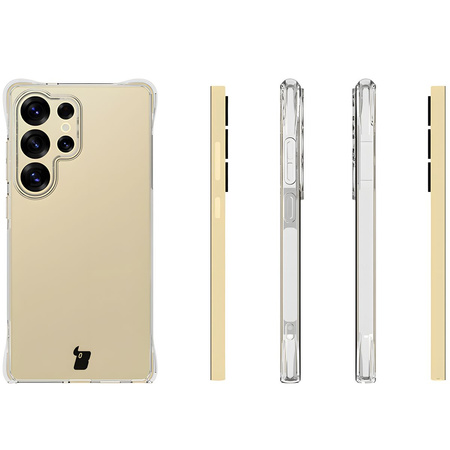 Elastyczne etui Bizon Case Salpa do Galaxy S25 Ultra, przezroczyste