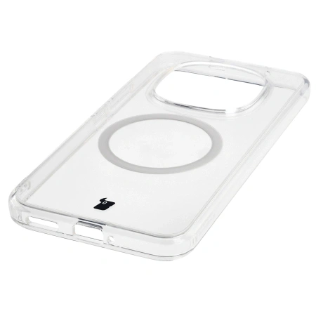 Etui z pierścieniem magnetycznym Bizon Case CrystalO do Xiaomi Redmi Note 15 Pro Plus 5G, przezroczyste