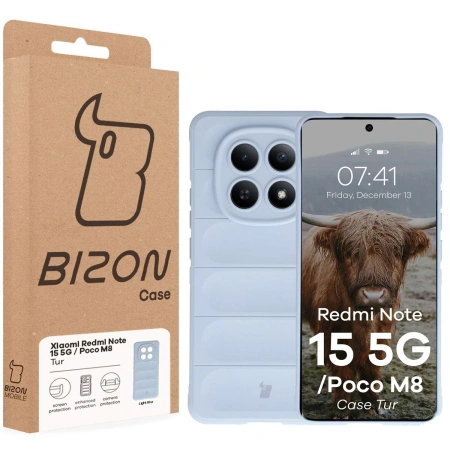 Pancerne etui Bizon Case Tur do Xiaomi Redmi Note 15 5G / POCO M8 5G, jasnoniebieskie