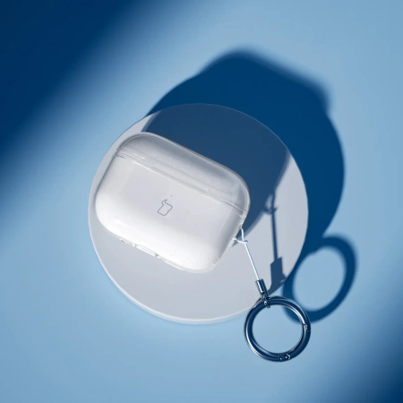 Elastyczne etui z karabińczykiem Bizon Case Headphone Clear do Samsung Galaxy Buds 3/3 Pro przeźroczyste