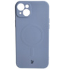 Etui silikonowe z pierścieniem magnetycznym Bizon Case Silicone Magnetic do iPhone 15 Plus, szare