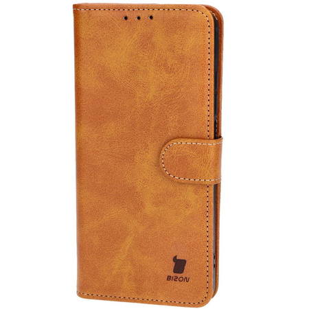 Etui z klapką Bizon Case Pocket do Motorola Moto G34 5G, brązowe