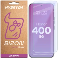 Elastyczne szkło hybrydowe Bizon Glass Mule Duo do Honor 400, 2 sztuki