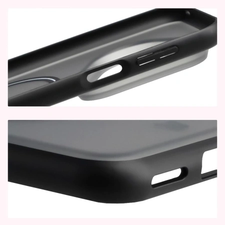 Etui z pierścieniem magnetycznym Bizon Case MatteO do Huawei Pura 80 Pro / Pro Plus, przydymione-czarne