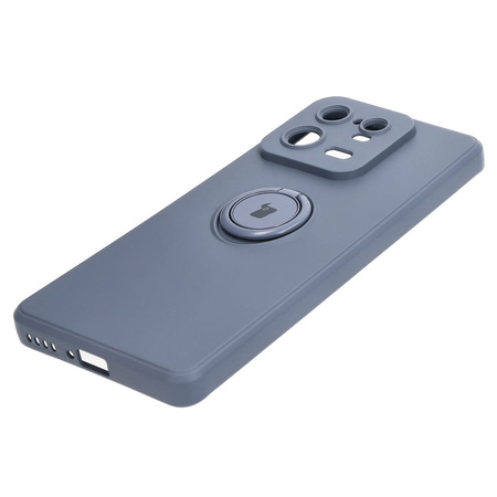 Etui Bizon Case Silicone Ring Sq do Xiaomi 13 Pro, szare