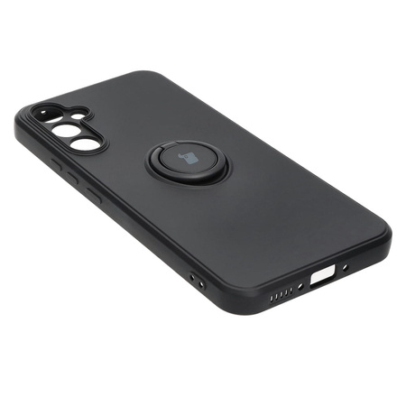 Etui Bizon Case Silicone Ring Sq do Samsung Galaxy A34 5G, czarne