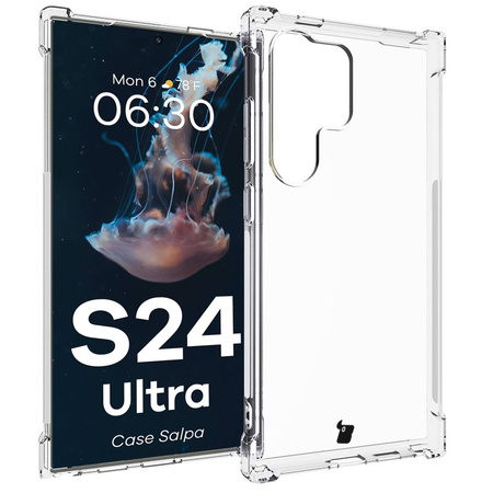 Elastyczne etui Bizon Case Salpa do Galaxy S24 Ultra, przezroczyste