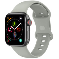 Pasek Bizon Strap Watch Silicone S do Apple Watch 38/40/41/42 mm, jasnoszary