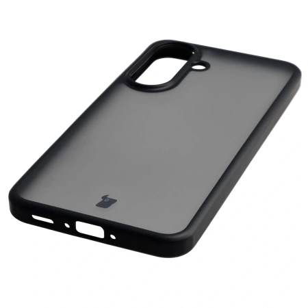 Etui Bizon Case Angelo do Galaxy A37 5G / A36 5G, przydymione z czarną ramką