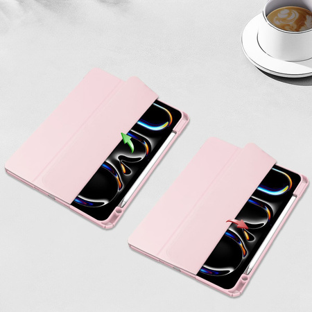 Etui Bizon Case Tab Clear Matt do iPad Pro 11" 5 gen. 2024, różowe