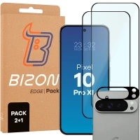 2x Szkło + szybka na aparat Bizon Edge Pack do Google Pixel 10 Pro XL