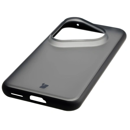 Etui Bizon Case Angelo do Huawei Pura 80 Ultra, przydymione z czarną ramką