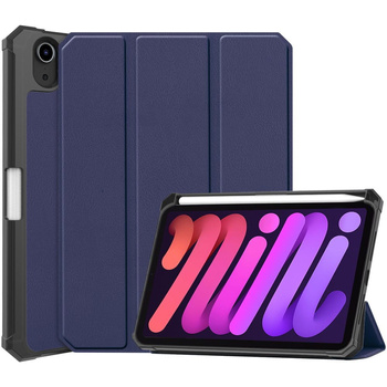Etui Bizon Case Tab Lizard do iPad Mini 7 2024 / iPad Mini 6 2021, granatowe