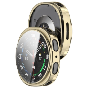 Etui z osłoną ekranu Bizon Case Watch Felipe do Galaxy Watch 8 40 mm, złote