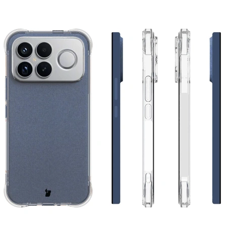 Elastyczne etui + 2x folia na ekran Bizon Case Clear Pack do Xiaomi POCO F8 Ultra