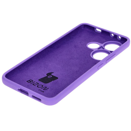 Silikonowe etui Bizon Soft Case do Xiaomi Poco F6, fioletowe