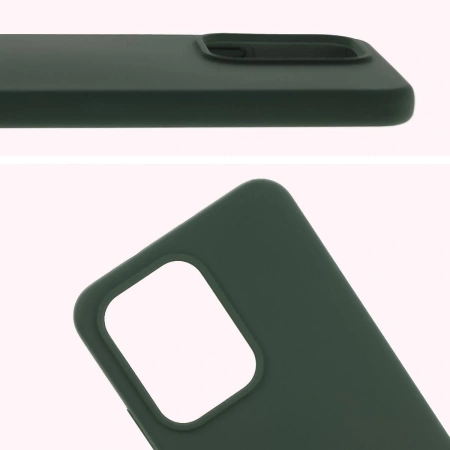 Silikonowe etui Bizon Soft Case do Oppo Reno13 Pro, ciemnozielone