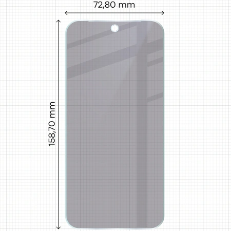 Prywatyzujące szkło hybrydowe Bizon Glass Mule Shadow do Google Pixel 10 Pro XL, matowe