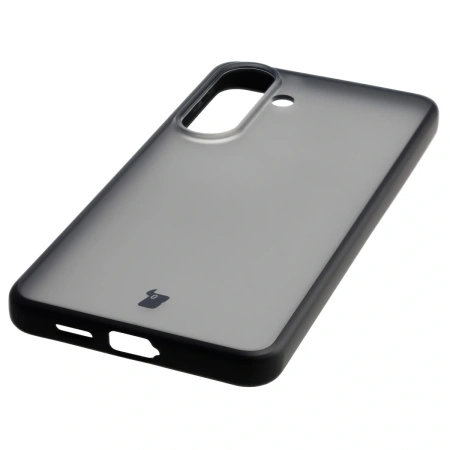 Etui Bizon Case Angelo do Galaxy S26 Plus, przydymione z czarną ramką