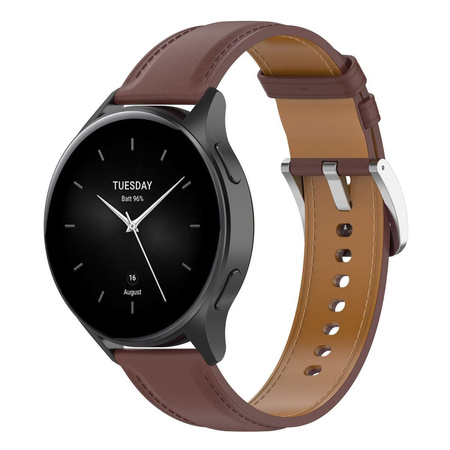 Pasek Bizon Strap Watch Casual 22 mm do smartwatcha, ciemnobrązowy